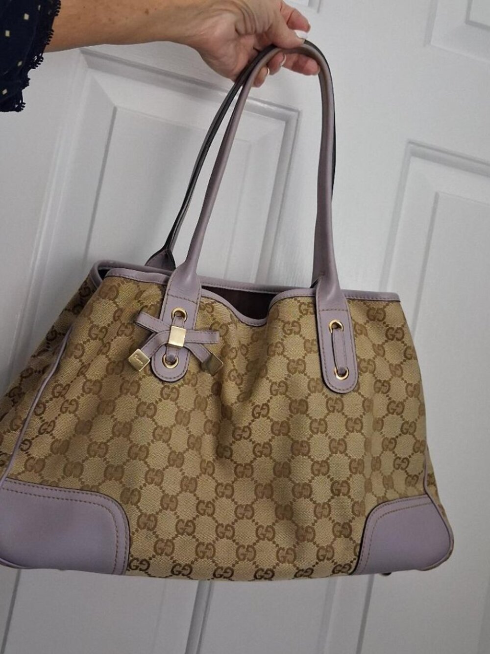 Auth GUCCI Princy Tote - Hard to Find PURPLE! VGC!